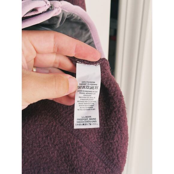 L.L. Bean Sweater Fleece Full Zip Jacket Raisin Brown Small Fall Layer Cozy - Picture 6 of 8
